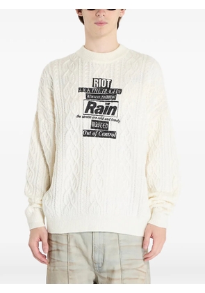 WASTED Rain cable-knit sweater - Neutrals