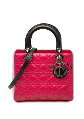 Christian Dior Pre-Owned 2014 Medium Tricolor Lambskin Cannage Lady Dior satchel - Pink