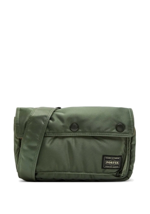 Porter Tanker logo-patch shoulder bag - Green
