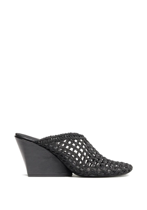 Proenza Schouler Slant crochet wedge mules - Black