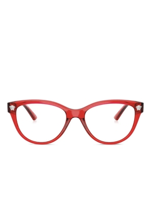 Versace Eyewear logo cat-eye glasses - Red