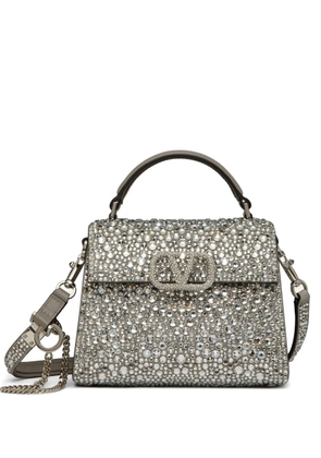 Valentino Garavani Vsling mini handbag with sparkling embroidery - Silver