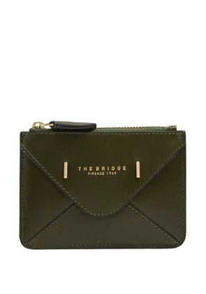 The Bridge zip-fastening leather card holder - Green