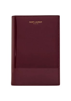 Saint Laurent patent leather passport holder - Red