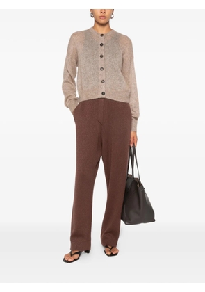 Brunello Cucinelli sheer-knit button-up cardigan - Neutrals
