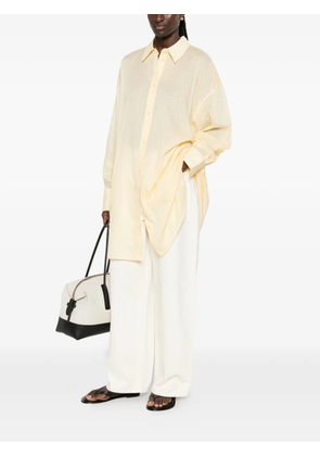 TOTEME monogram-embroidered oversized shirt - Yellow
