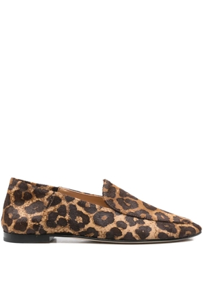 Dear Frances animal-print loafers - Brown