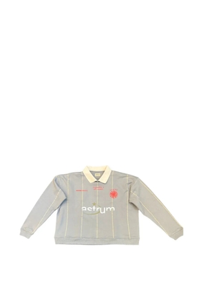 astrum pinstriped polo shirt - Grey