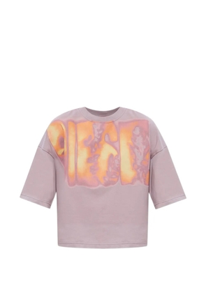 Diesel T-CROPYN-AA1 logo-print cropped T-shirt - Purple