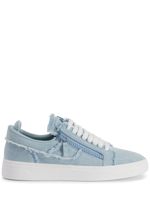 Giuseppe Zanotti GZ94 leather double-zip low-top sneakers - Blue