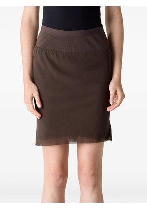 Rick Owens bias-cut gathered skirt - Brown