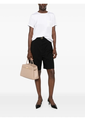 Max Mara Pagano embroidered-logo chest-pocket T-shirt - White