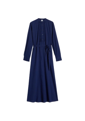 ASPESI ruffled belted midi dress - Blue