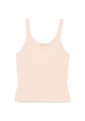 Ermanno Scervino ribbed-knit scoop-neck top - Neutrals