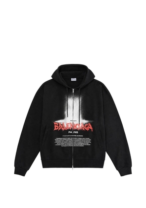 Balenciaga The Door graphic-print zip-up hoodie - Black