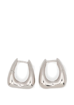 Maria Black Satchel Bend huggie earrings - Silver