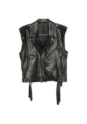 Salvatore Santoro biker-style leather jacket - Black
