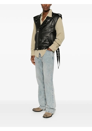 Salvatore Santoro biker-style leather jacket - Black