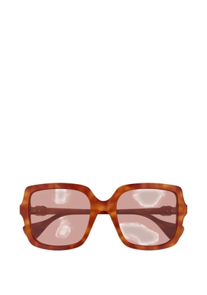 Gucci Eyewear Double G oversized-frame sunglasses - Brown