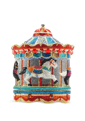 Judith Leiber Jane's Carousel crystal-embellished clutch bag - Brown