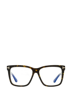 TOM FORD Eyewear clip-on square-frame glasses - Brown