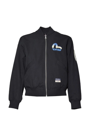 EVISU Seagull-print bomber jacket - Black