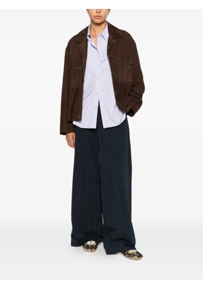 Odeeh pinstripe wide-leg trousers - Blue