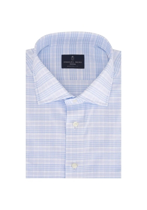 EMANUEL BERG Yoga checked shirt - Blue