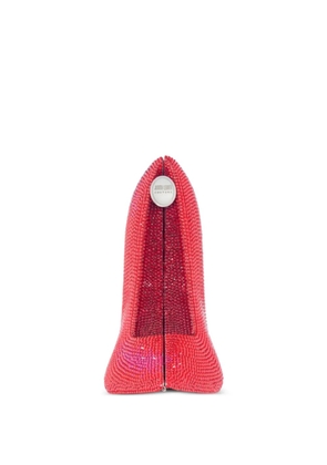 Judith Leiber Stiletto Carrie crystal-embellished pump-shaped clutch bag - Red