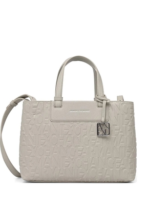 Armani Exchange logo-debossed tote bag - Grey