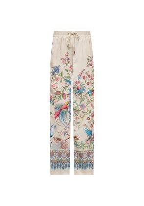 ETRO floral-print silk palazzo pants - Neutrals