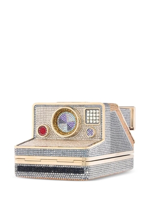 Judith Leiber Image Mary crystal-embellished camera-shaped clutch bag - Silver