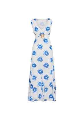 Sundress Edvige sun-print sequin-embellished maxi dress - White