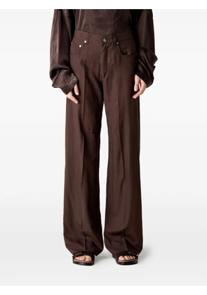 Rick Owens Geth pressed-crease jeans - Brown