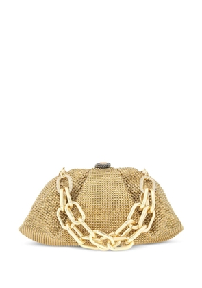 Judith Leiber Gemma crystal-embellished chunky-chain tote bag - Gold