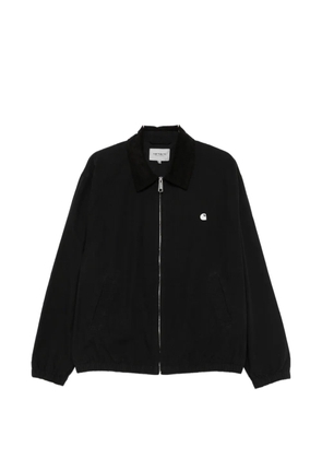 Carhartt WIP Madison logo-embroidered corduroy-collar zip-up ripstop cotton jacket - Black