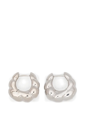 Maria Black Robe Huggie earrings - Silver