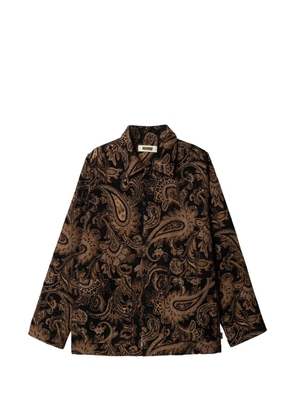 Woodbird Blade Rong paisley-print shirt jacket - Black