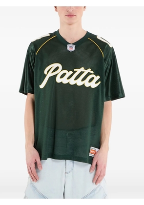 PATTA logo-print mesh T-shirt - Green