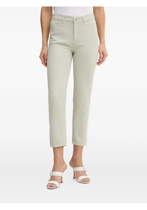 Armani Exchange logo-tag cropped jeans - Green