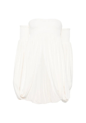 Coperni smocked off-shoulder top - White