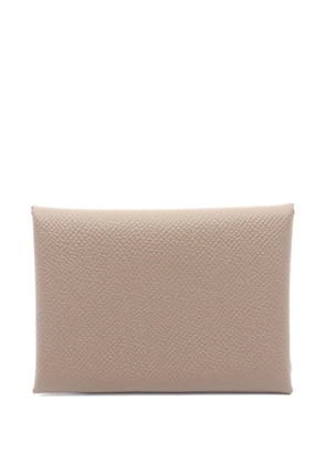 Hermès Pre-Owned 2025 Calvi Duo coin purse - Neutrals