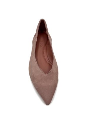 Pomme D´Or pointed-toe scalloped-trim ballet flats - Pink