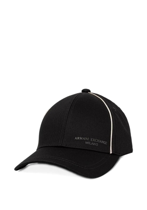 Armani Exchange logo-lettering baseball cap - Black