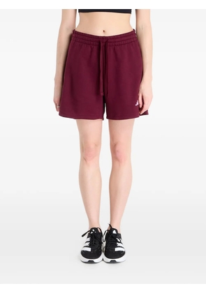 adidas Studio Fleece drawstring shorts - Red