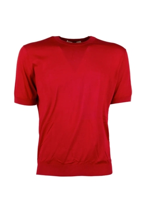 BROOKSFIELD fine-knit short-sleeve top - Red