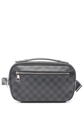 Louis Vuitton Pre-Owned 2014 Ambler Damier Graphite belt bag - Black