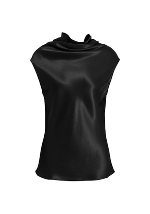 Alberta Ferretti cowl sleeveless top - Black
