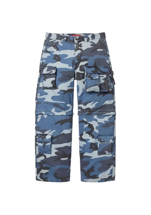 Supreme camouflage zip-off utility trousers - Blue