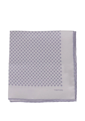 TOM FORD polka-dot pocket square - White